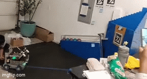 Robot running an autonomous program